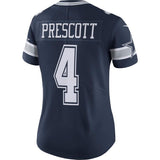 Dak Prescott #4 Dallas Cowboys Women's Navy Vapor Untouchable Limited Jersey