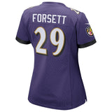 Justin Forsett #29 Baltimore Ravens Women's Purple Patch Game Jersey