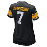 Ben Roethlisberger #7 Pittsburgh Steelers Women's Black Alternate Game Jersey