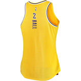 Lonzo Ball #2 Los Angeles Lakers Women's Gold Fast Break Tank Jersey - Icon Edition