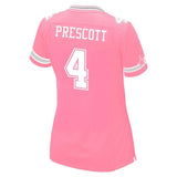 Dak Prescott #4 Dallas Cowboys Women's Pink Game Jersey