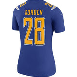 Melvin Gordon III #28 Los Angeles Chargers Women's Royal Color Rush Legend Jersey