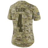 Derek Carr #4 Oakland Raiders Women's Camo Salute to Service Limited Jersey