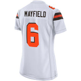 Baker Mayfield #6 Cleveland Browns Women's White Player Game Jersey