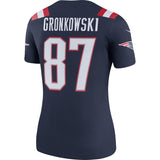 Rob Gronkowski #87 New England Patriots Women's Navy Color Rush Legend Jersey