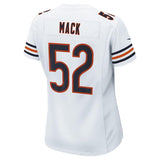 Khalil Mack #52 Chicago Bears Women's White Player Game Jersey