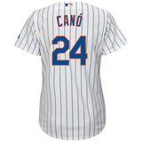 Robinson Cano #24 New York Mets Women's White/Royal Home Cool Base Player