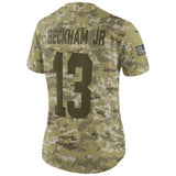 Odell Beckham Jr #13 New York Giants Women's Camo Salute to Service Limited Jersey