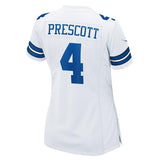 Dak Prescott #4 Dallas Cowboys Women's White Game Jersey