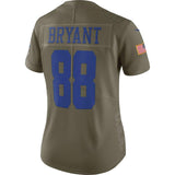 Dez Bryant #88 Dallas Cowboys Women's Olive Salute to Service Limited Jersey