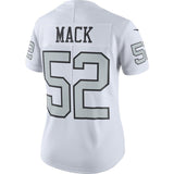 Khalil Mack #52 Oakland Raiders Women's White Vapor Untouchable Color Rush Limited Player Jersey