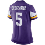 Teddy Bridgewater #5 Minnesota Vikings Women's Purple Limited Jersey