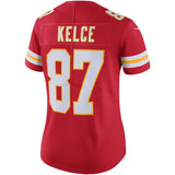 Travis Kelce #87 Kansas City Chiefs Women's Red Vapor Untouchable Limited Jersey