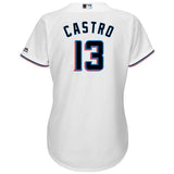 Starlin Castro #13 Miami Marlins Women's White Home 2019 Cool Base Player