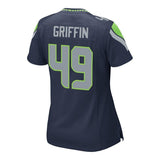 Shaquem Griffin #49 Seattle Seahawks Women's Navy Game Jersey
