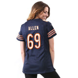 Jared Allen #69 Chicago Bears Women's Navy Blue Game Jersey