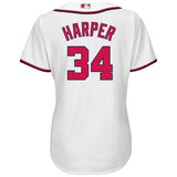 Bryce Harper #3 Washington Nationals Women's White 2017 Cool Base Jersey