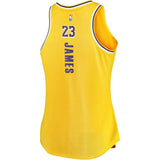 LeBron James #23 Los Angeles Lakers Women's Gold Fast Break Tank Jersey