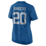 Barry Sanders #20 Detroit Lions Women's Blue 2017 Throwback Retired