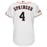 George Springer #4 Houston Astros Women's White 2017 Postseason