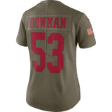 NaVorro Bowman #53 San Francisco 49ers Women's Olive Salute to Service Limited Jersey