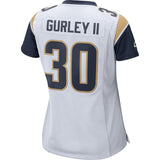 Todd Gurley II #30 Los Angeles Rams Women's White/Navy Player Game Jersey