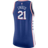 Joel Embiid #21 Philadelphia 76ers Women's Royal Swingman Jersey - Icon Edition