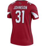 David Johnson #31 Arizona Cardinals Women's Cardinal Legend Jersey