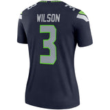 Russell Wilson #3 Seattle Seahawks Women's College Navy Legend Jersey
