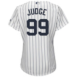 Aaron Judge #28 New York Yankees Women's White Plus Size Home Cool