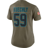 Luke Kuechly #59 Carolina Panthers Women's Olive Salute to Service Limited