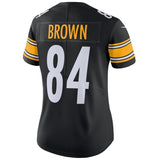 Antonio Brown #84 Pittsburgh Steelers Women's Black Vapor Untouchable Limited Player Jersey