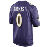 Earl Thomas #0 Baltimore Ravens Black Game Jersey Hot 2019