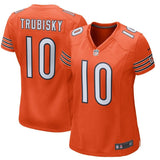 Mitchell Trubisky #10 Chicago Bears Women's Orange Alternate Game Jersey