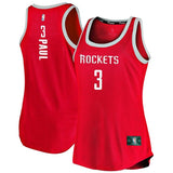 Chris Paul #3 Houston Rockets Women's Red Fast Break Tank Jersey - Icon Edition