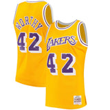 James Worthy #42 Los Angeles Lakers Gold Hardwood Classics Mens Swingman Jersey