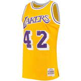 James Worthy #42 Los Angeles Lakers Gold Hardwood Classics Mens Swingman Jersey