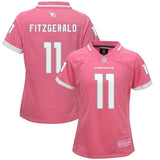 Fitzgerald Arizona #11 Cardinals Girls Youth Pink Fashion Bubble Gum Jersey