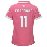 Fitzgerald Arizona #11 Cardinals Girls Youth Pink Fashion Bubble Gum Jersey