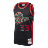 Grant Hill #33 Detroit Pistons Black Hardwood Classics Christmas Swingan Jersey