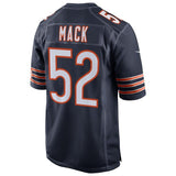 Khalil Mack #52 Chicago Bears Youth Navy Game Jersey