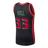 Grant Hill #33 Detroit Pistons Black Hardwood Classics Christmas Swingan Jersey