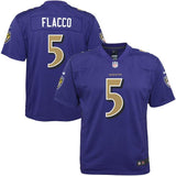 Joe Flacco #5 Baltimore Ravens Youth Purple Color Rush Game Jersey