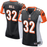 Jeremy Hill #32 Cincinnati Bengals Women's Black Game Jersey