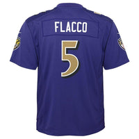 Joe Flacco #5 Baltimore Ravens Youth Purple Color Rush Game Jersey