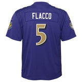 Joe Flacco #5 Baltimore Ravens Youth Purple Color Rush Game Jersey