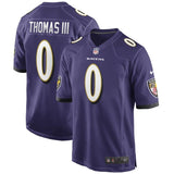 Earl Thomas #0 Baltimore Ravens Black Game Jersey Hot 2019