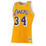 Shaquille O'Neal #34 Los Angeles Lakers 1996-97 Hardwood Classics Mens Swingman Jersey