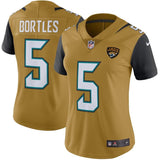 Blake Bortles #5 Jacksonville Jaguars Women's Bold Gold Color Rush