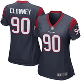 Jadeveon Clowney #90 Houston Texans Women's Navy Blue Game Jersey